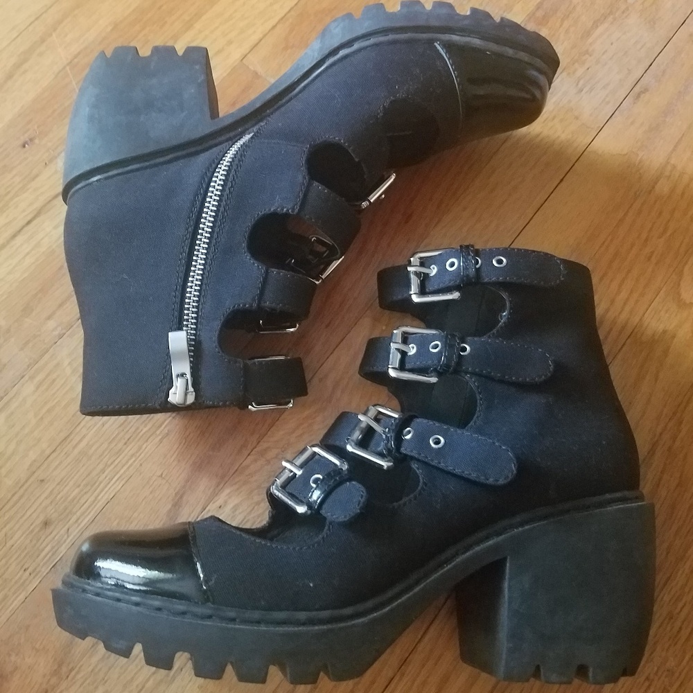 Opening Ceremony grunge buckle boots size 7.5